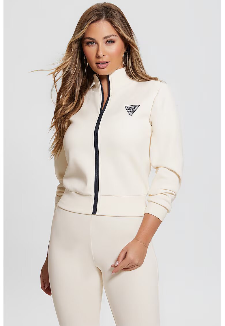 GUESS Bluza cu fermoar pentru antrenament - Crem