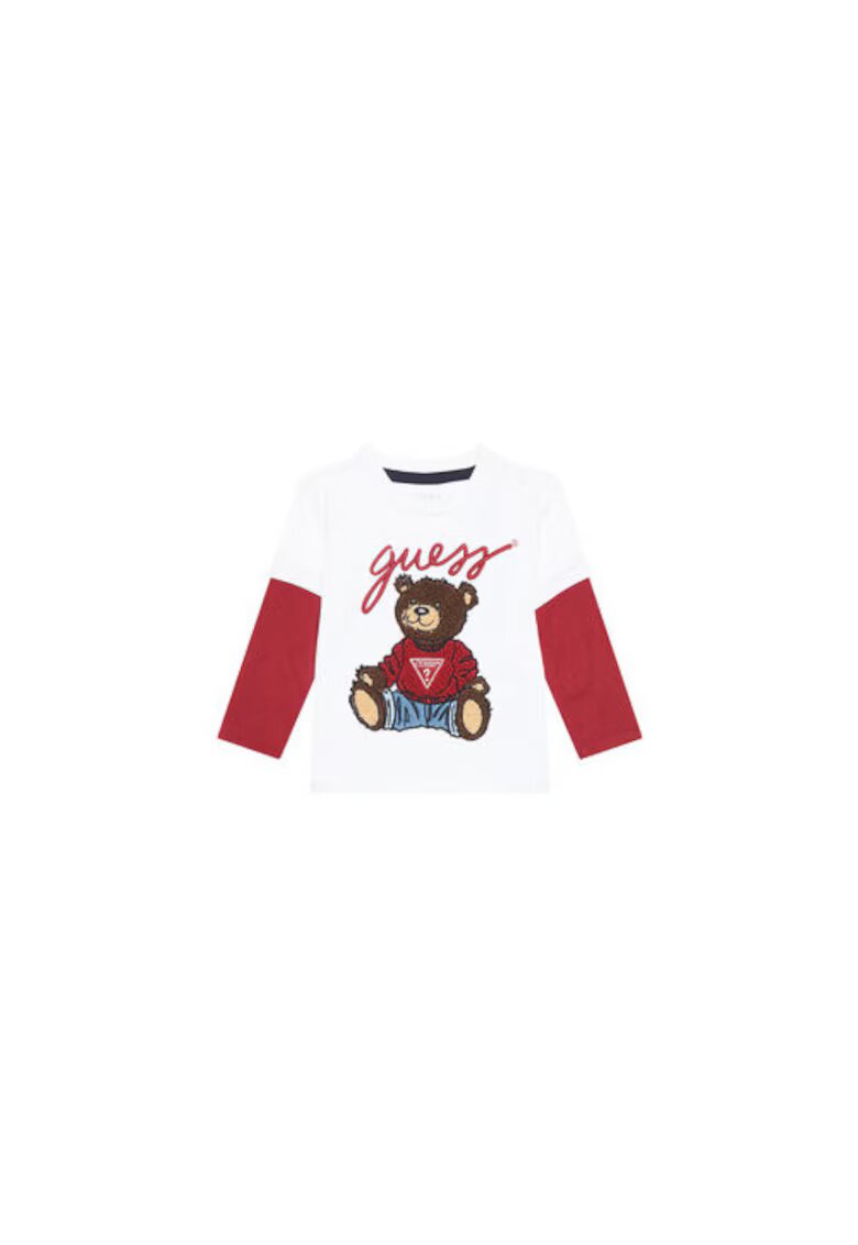 GUESS Bluza cu imprimeu si maneci lungi