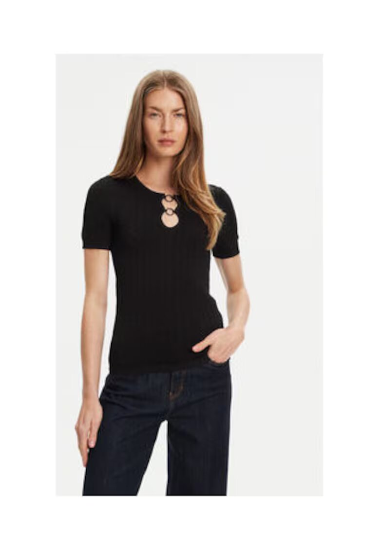 GUESS Bluza cu imprimeu uni