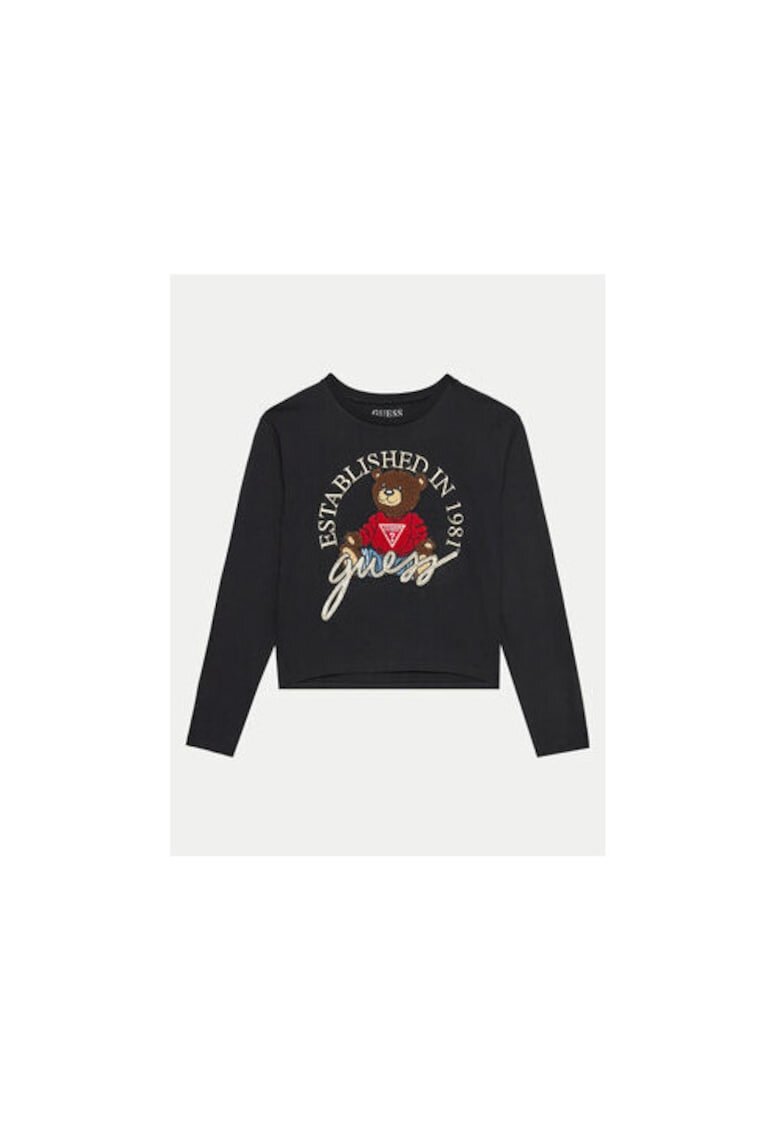 GUESS Bluza cu logo brodat