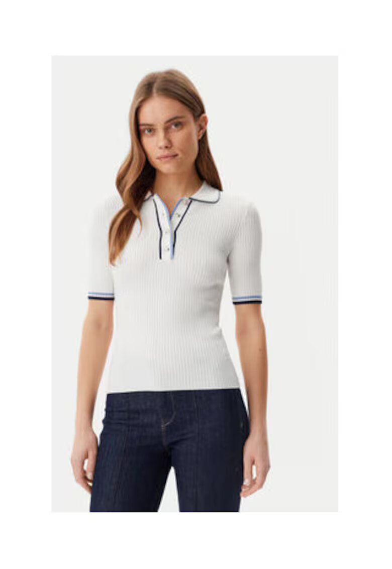 GUESS Bluza cu maneci scurte si guler fixat cu nasturi -