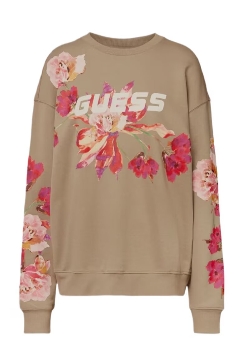 GUESS Bluza dama Bumbac - Maro