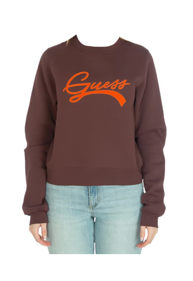 GUESS Bluza dama Bumbac - Maro - Maro