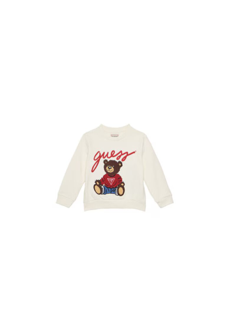 GUESS Bluza de trening cu aplicatie cu ursulet