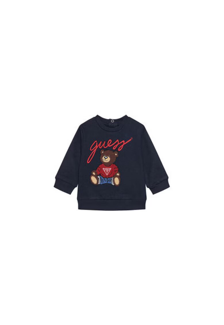 GUESS Bluza de trening cu aplicatie urs brodata