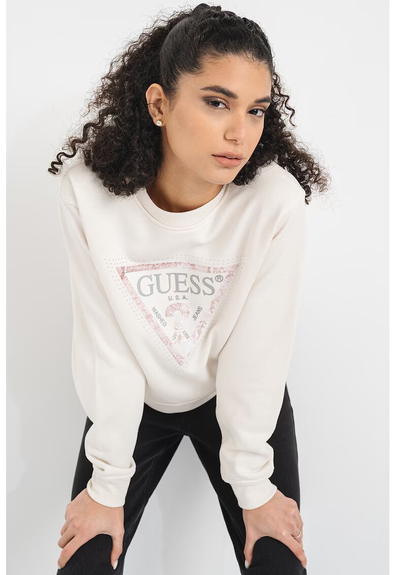 GUESS Bluza de trening cu logo - Crem