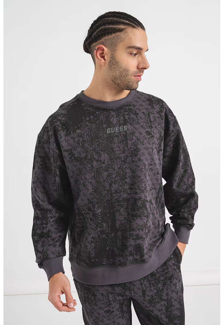 GUESS Bluza de trening cu logo - pentru fitness - Negru