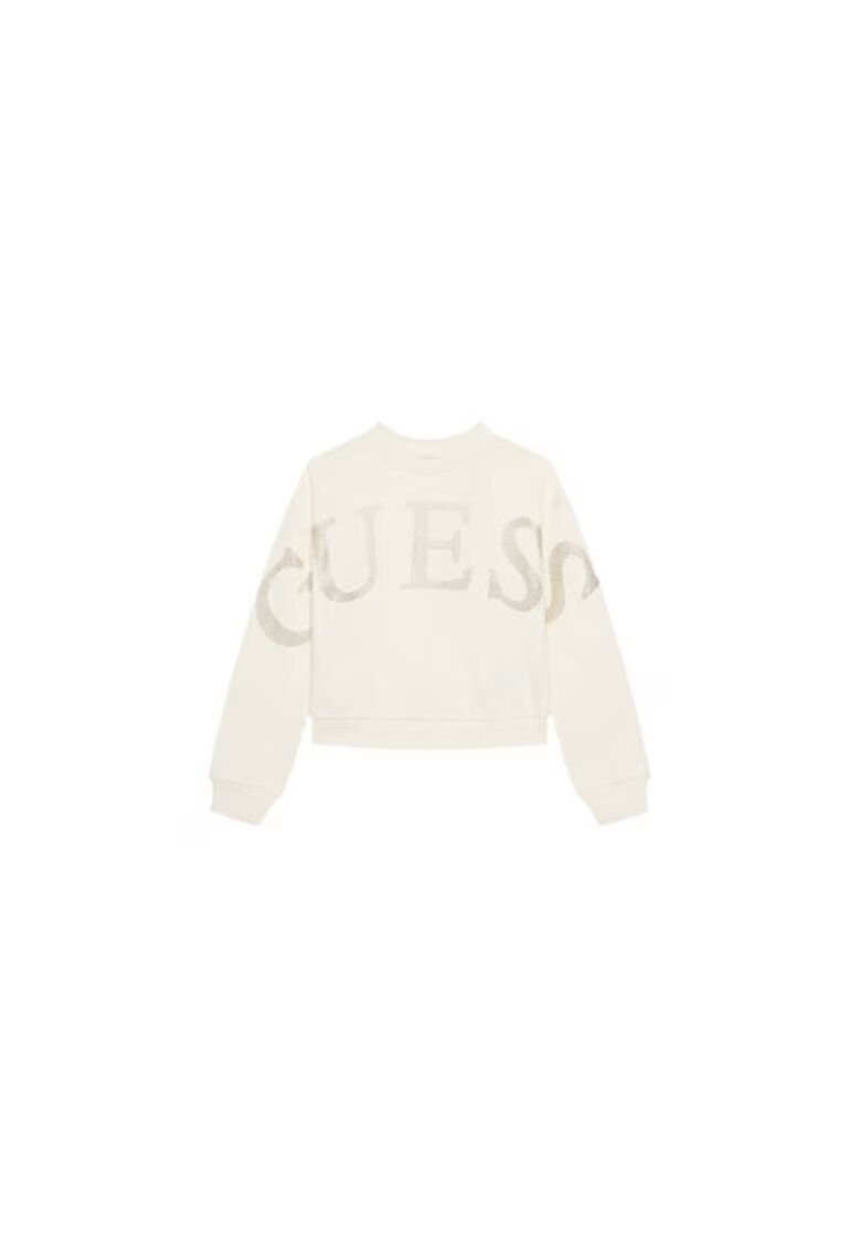 GUESS Bluza de trening din bumbac cu logo supradimensionat din strasuri