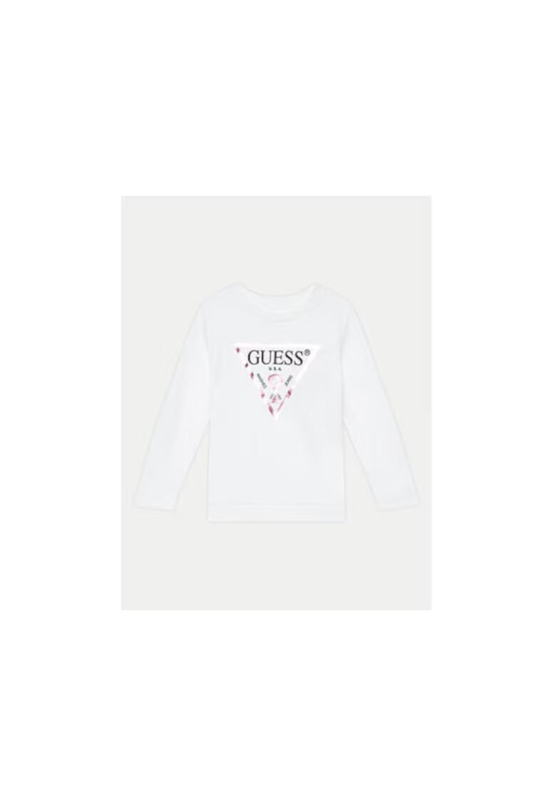 GUESS Bluza din bumbac cu logo frontal