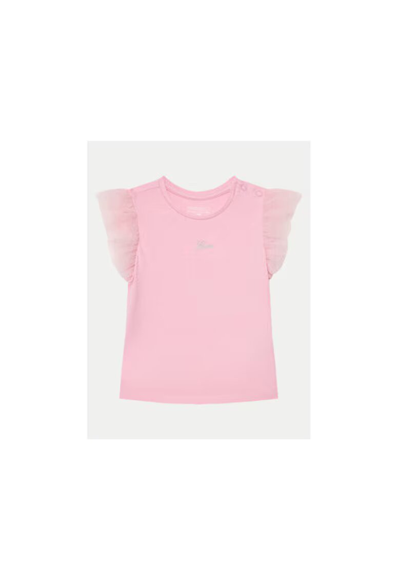 GUESS Bluza din bumbac organic cu detaliu logo - Roz