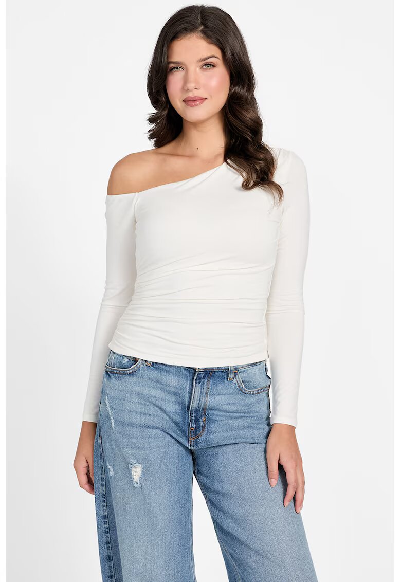 GUESS Bluza slim fit - Alb