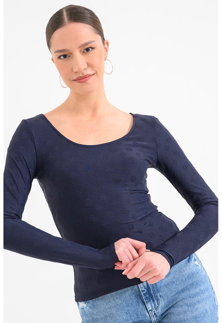GUESS Bluza slim fit reversibila - Albastru ultramarin