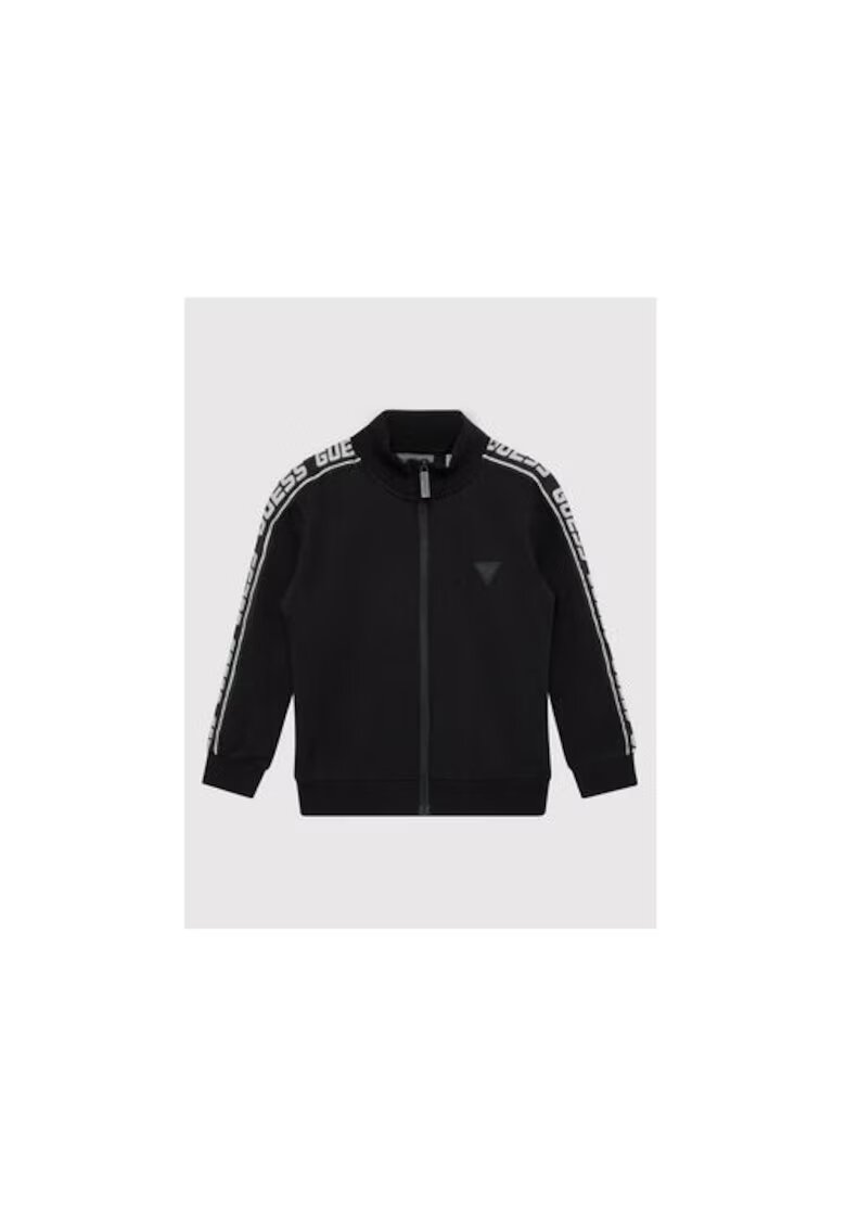 GUESS Bluzon cu benzi logo si fermoar