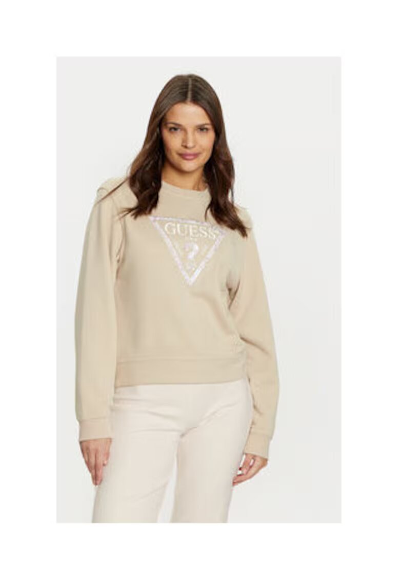 GUESS Bluzon cu logo si maneci cazute