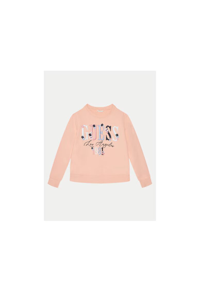 GUESS Bluzon din bumbac cu broderie logo