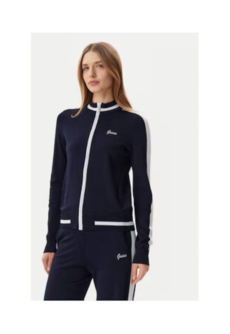 GUESS Bluzon din tricot cu fermoar