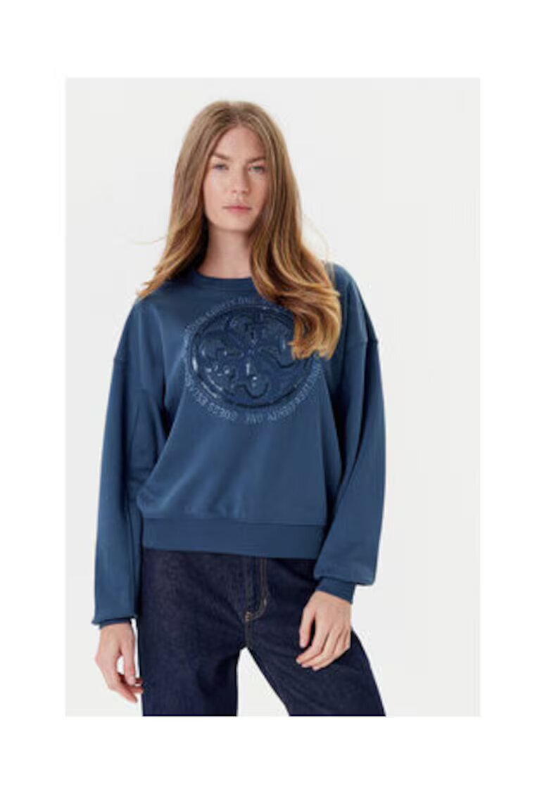 GUESS Bluzon lejer din amestec de bumbac cu maneci cazute