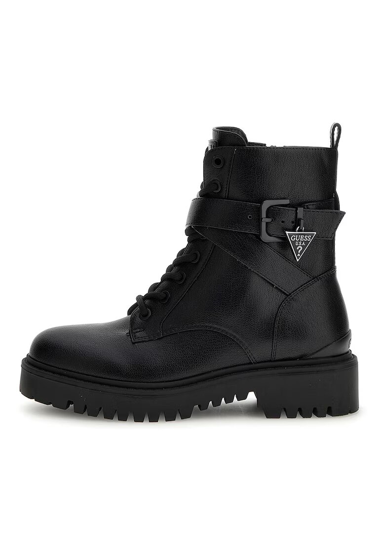 GUESS Bocanci de piele ecologica Olsy - Negru