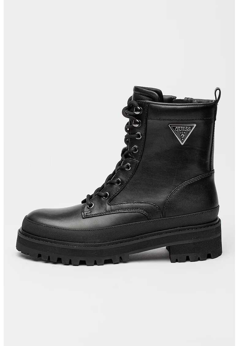GUESS Bocanci de piele - Negru