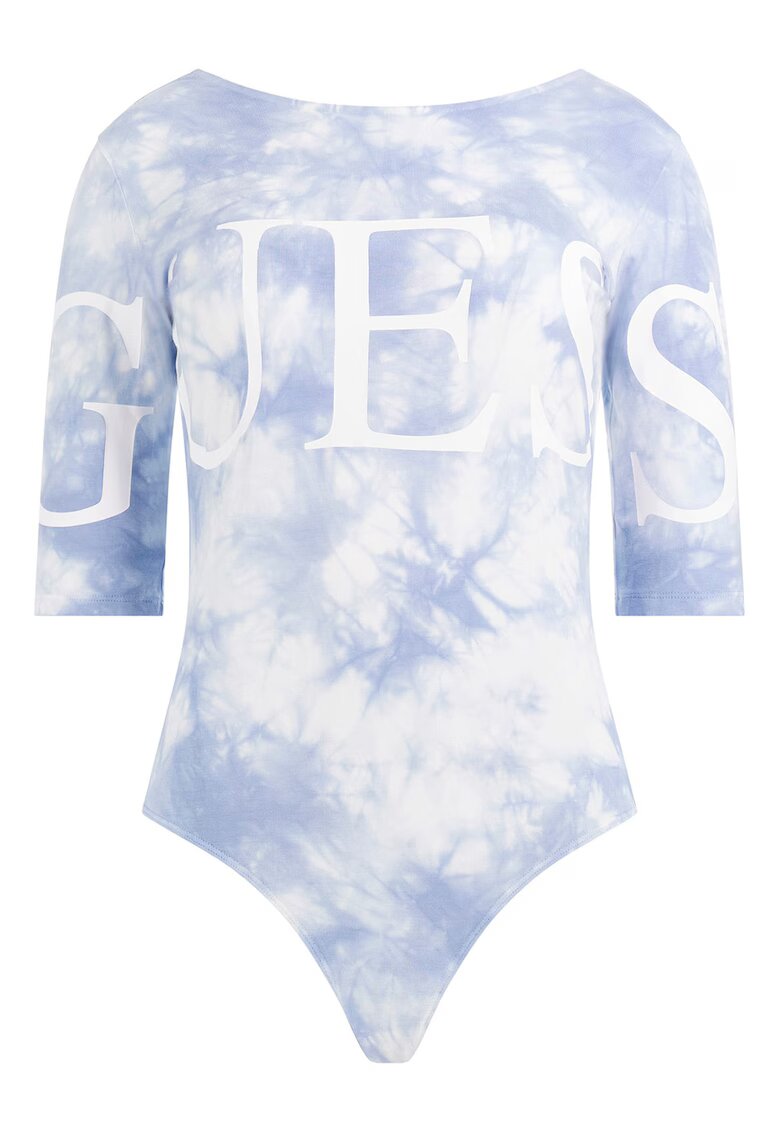 GUESS Body din amestec de modal cu model tie-dye si imprimeu logo