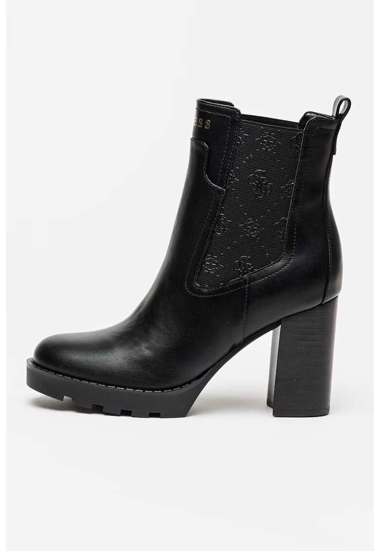 GUESS Botine Chelsea de piele ecologica Nealle - Negru