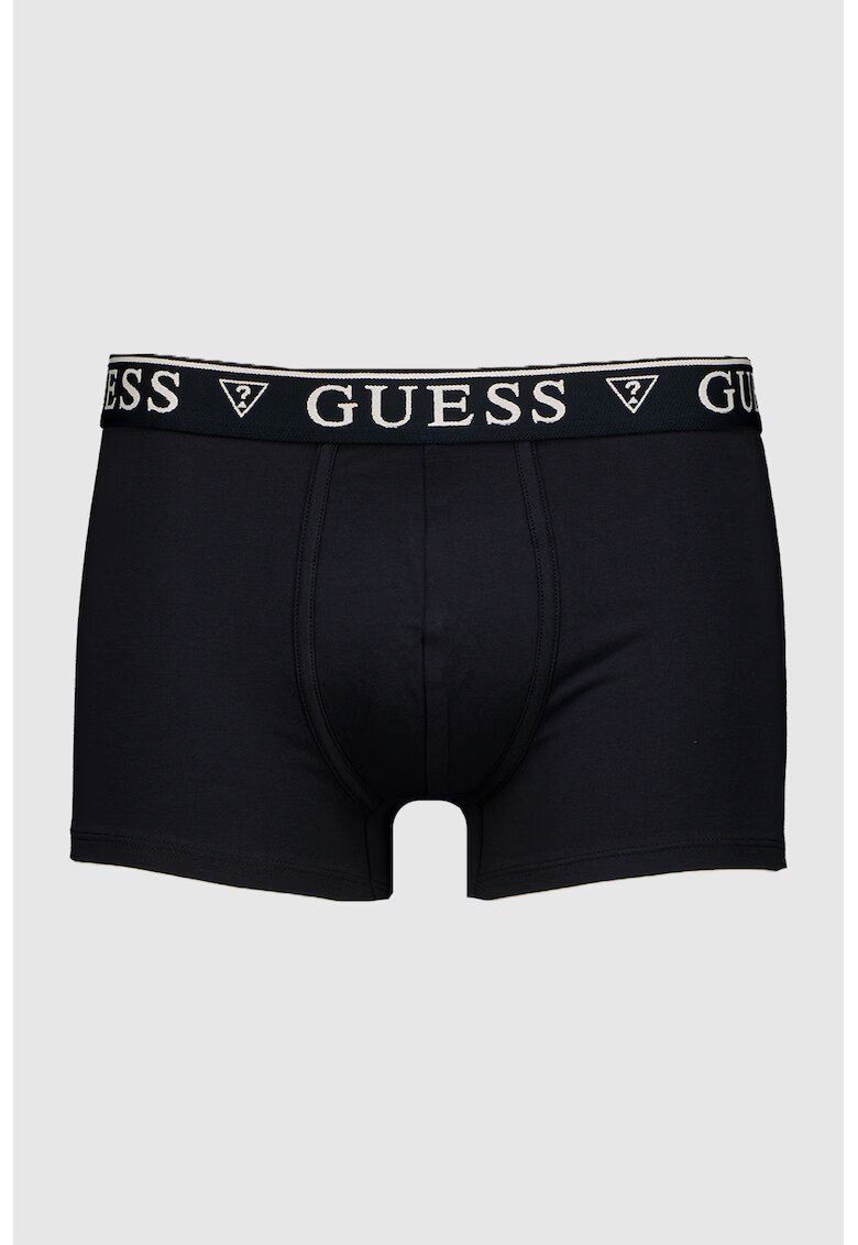 GUESS Boxeri din amestec de bumbac cu banda logo in talie - Albastru ultramarin