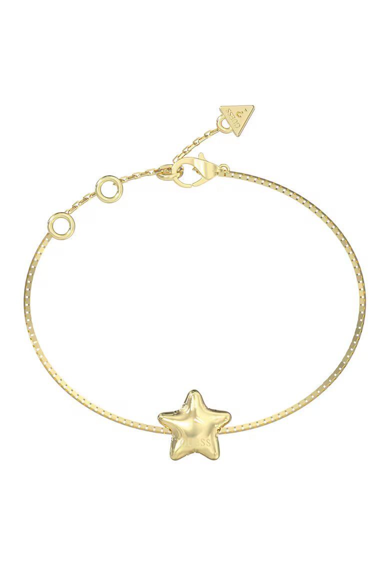 GUESS Bratara cu logo stea - Auriu