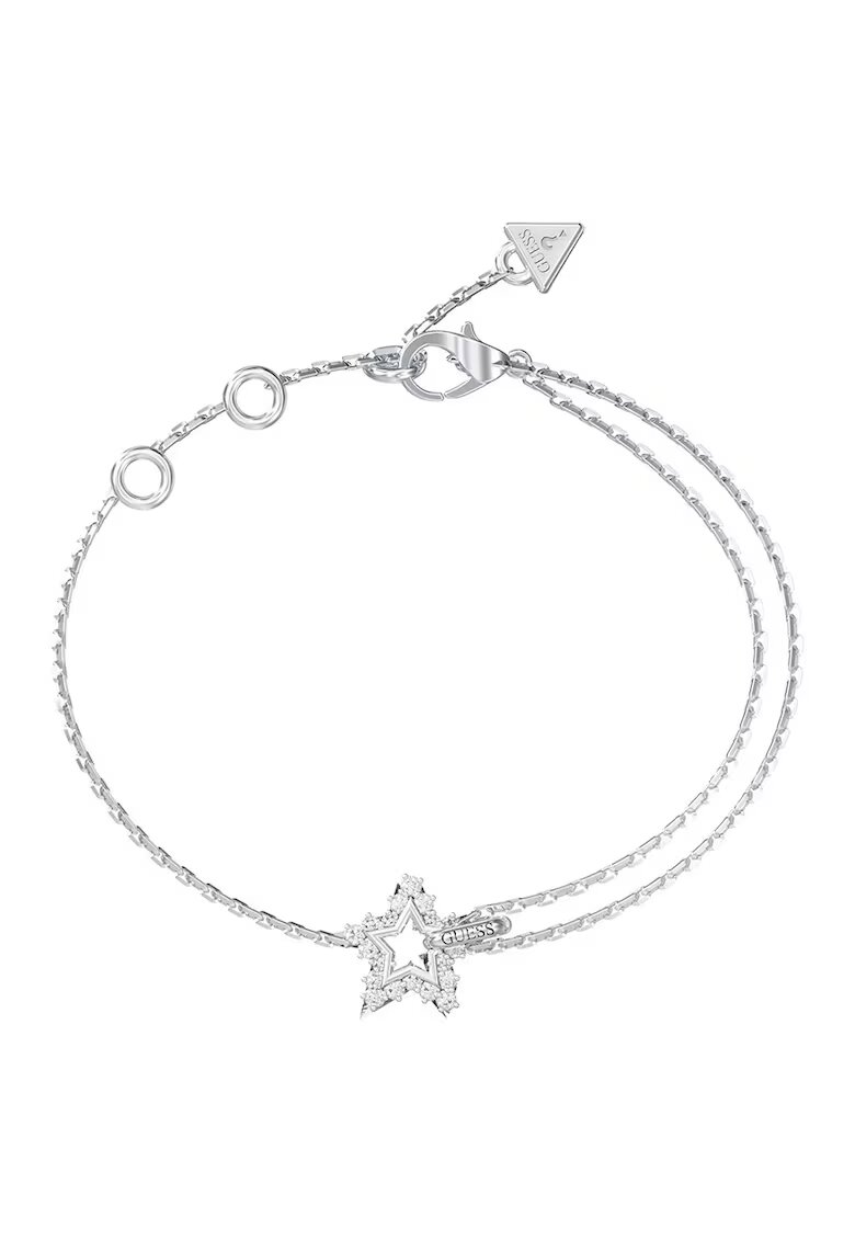 GUESS Bratara din otel inoxidabil cu talisman stea - Argintiu