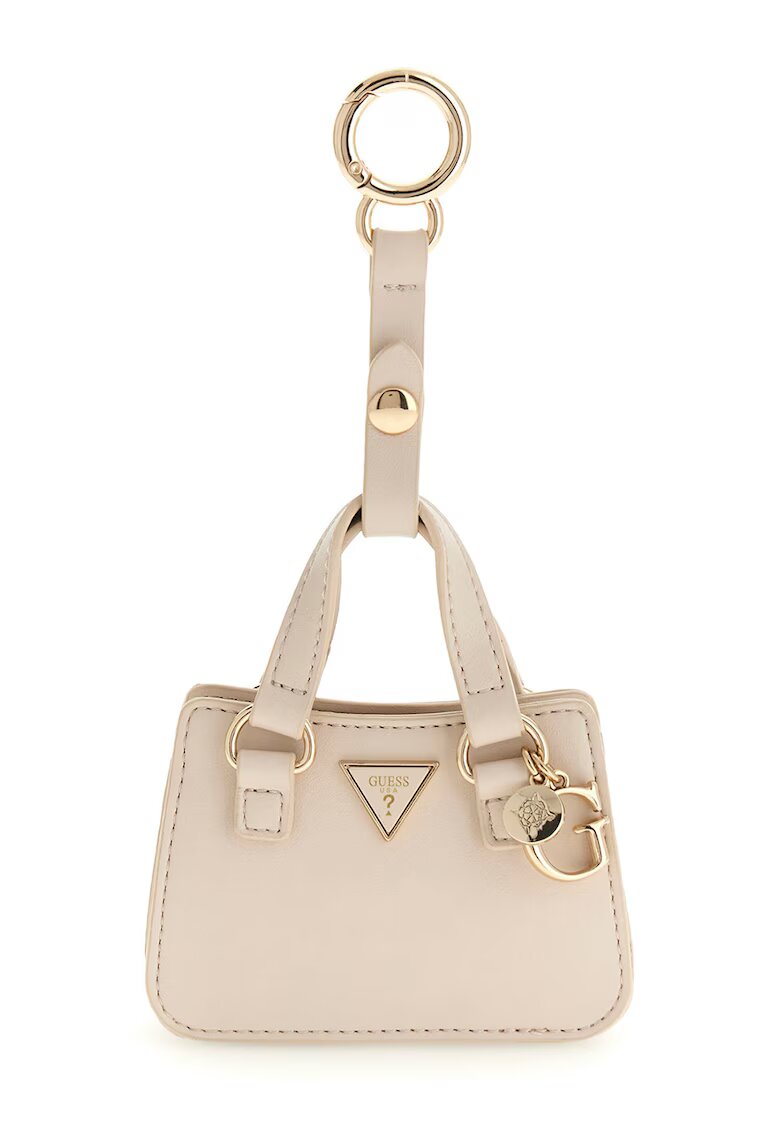 GUESS Breloc cu etui mic - Maro taupe deschis
