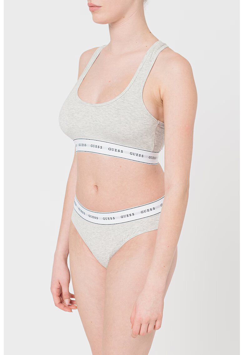 GUESS Bustiera racerback - Gri melange
