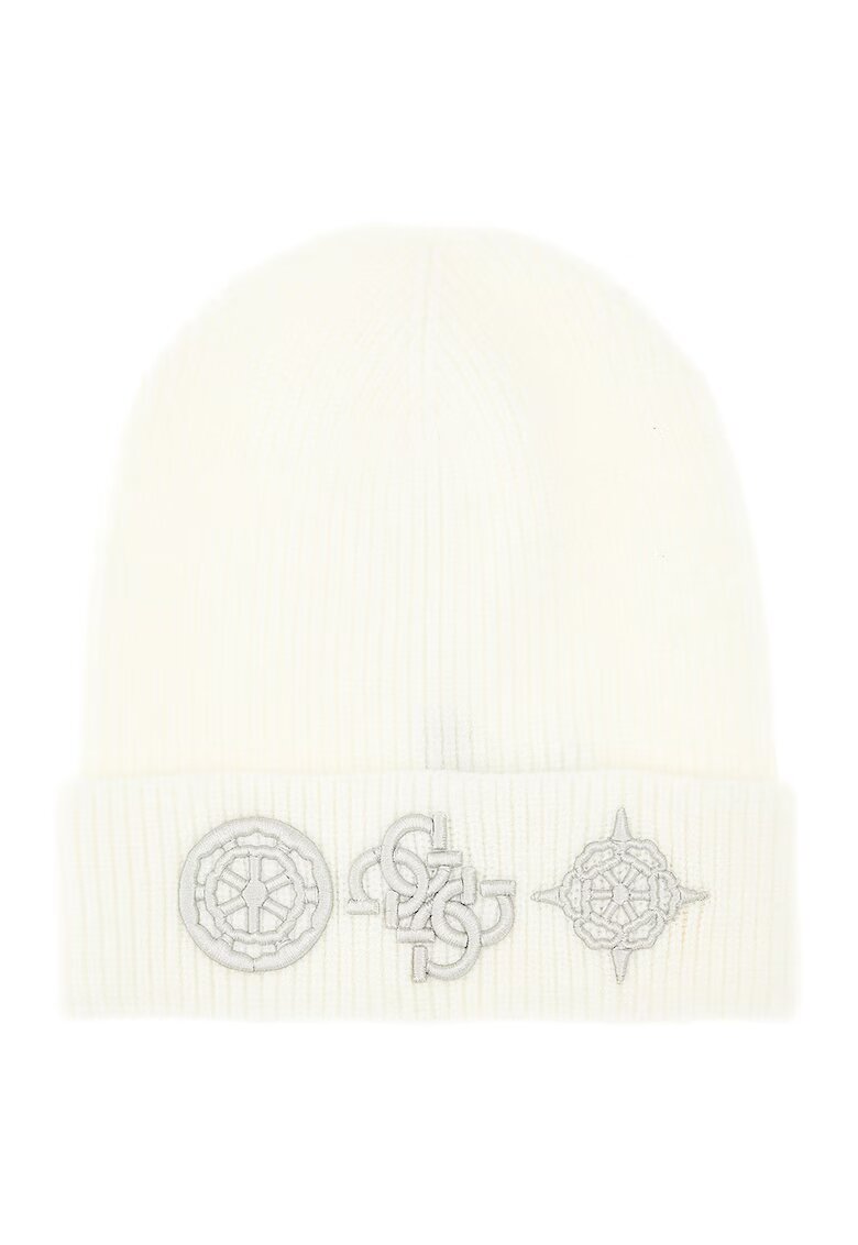 GUESS Caciula cu broderie logo - Alb fildes