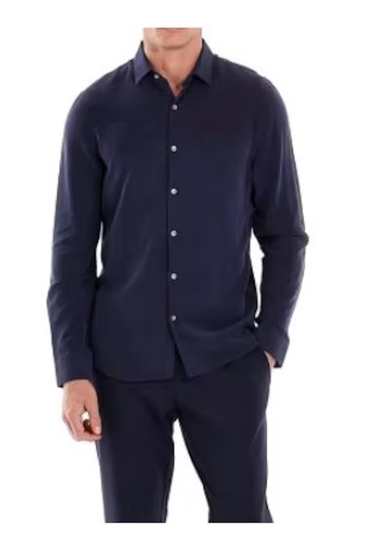 GUESS Camasa barbati - Modal - Bleumarin - Bleumarin
