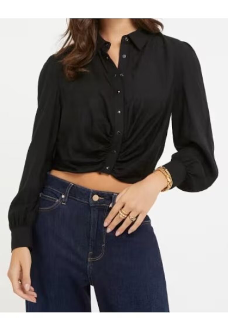 GUESS Camasa crop din vascoza
