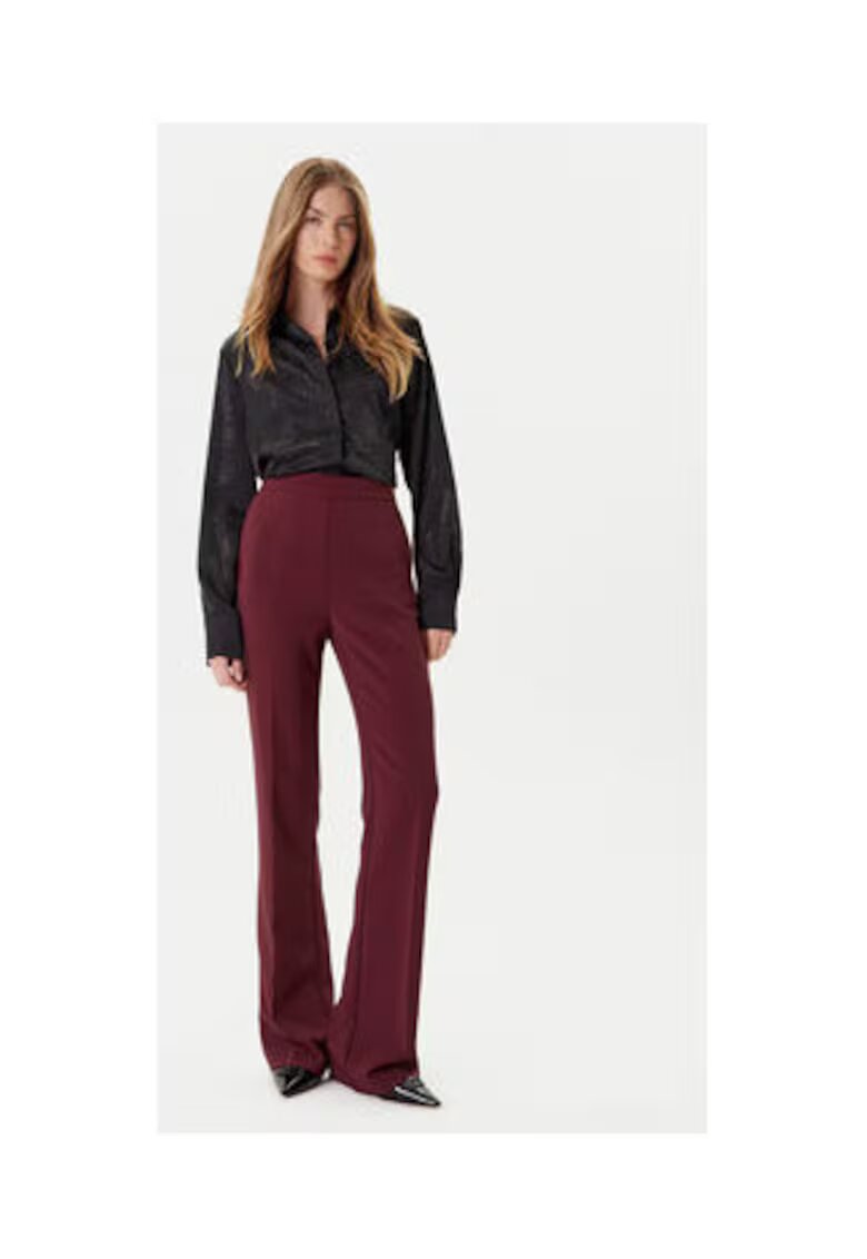 GUESS Camasa cu maneca lunga din satin cu model