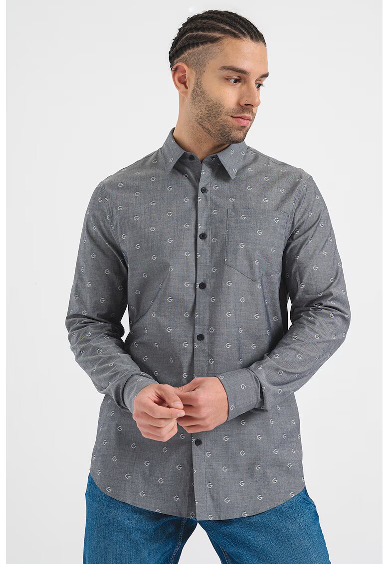 GUESS Camasa din amestec de modal - Gri