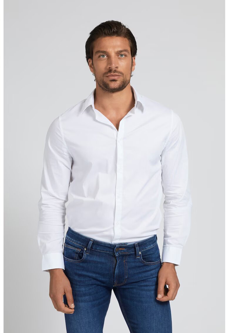 GUESS Camasa slim fit - Alb