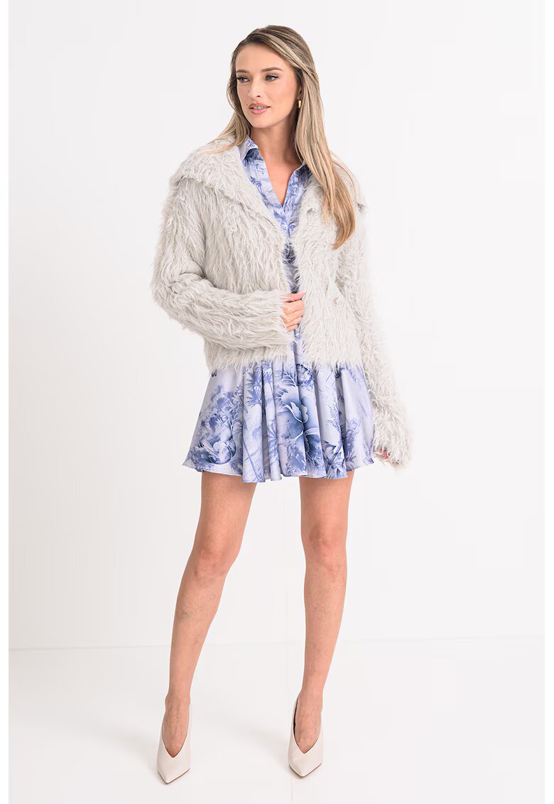 GUESS Cardigan pufos - Gri deschis
