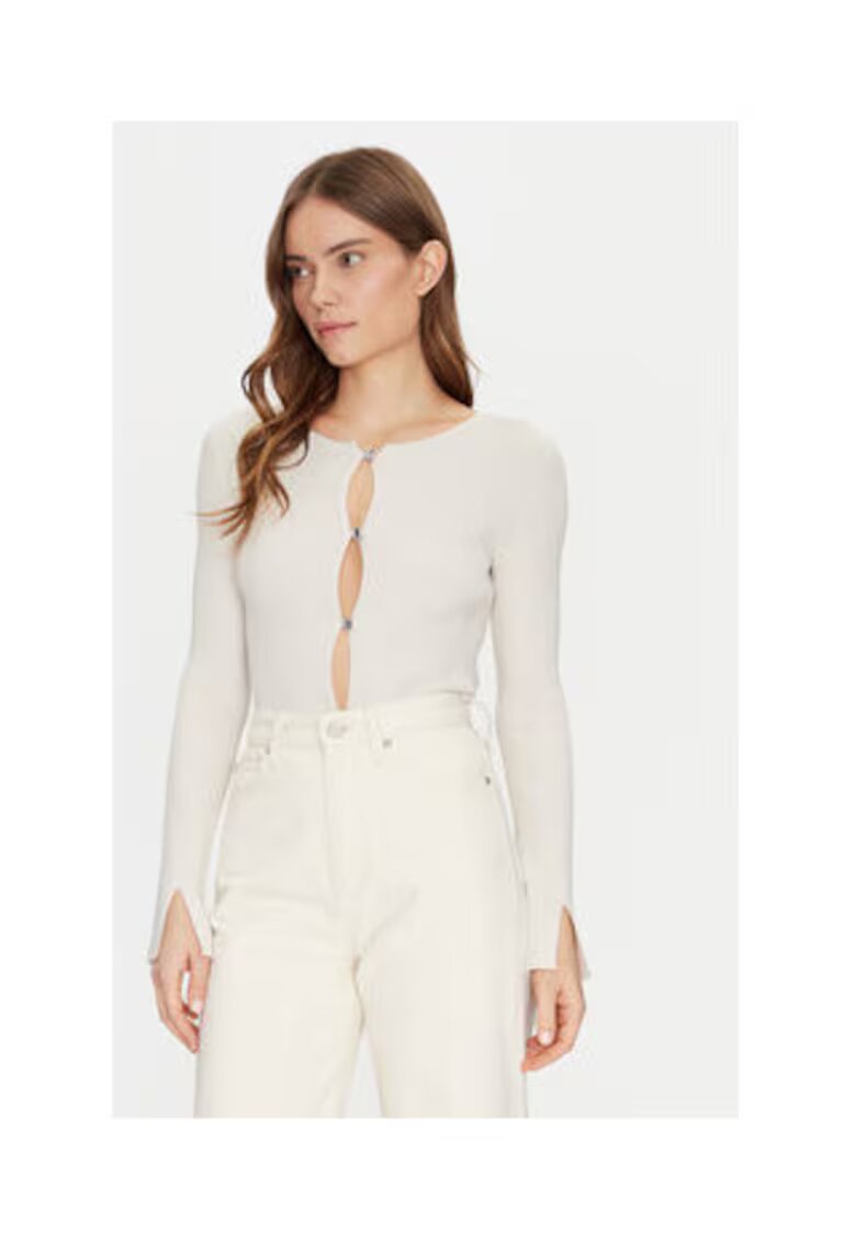 GUESS Cardigan slim fit cu decolteu la baza gatului