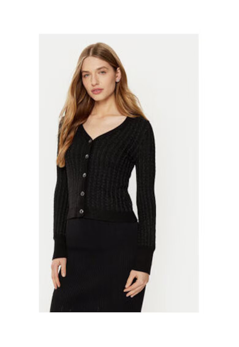 GUESS Cardigan uni cu decolteu in v