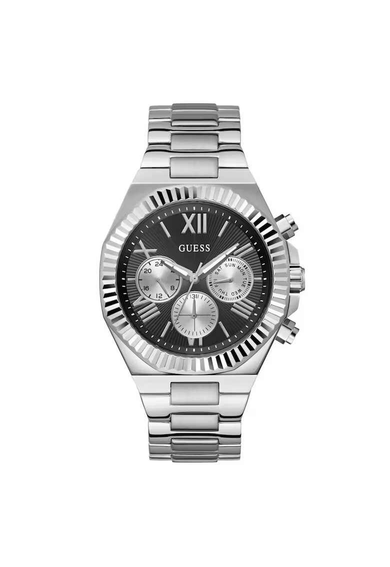 GUESS Ceas barbatesc GW0703G1 - Quartz - 46mm - argintiu - curea din otel argintie - 5ATM