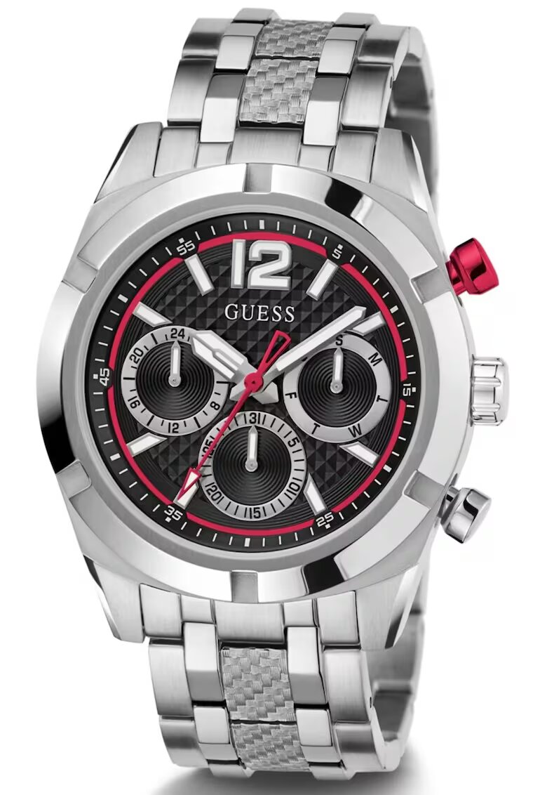 GUESS Ceas barbatesc GW0714G1 - 44mm - curea metalizata - rezistent la apa 5 ATM - culoare metalizata