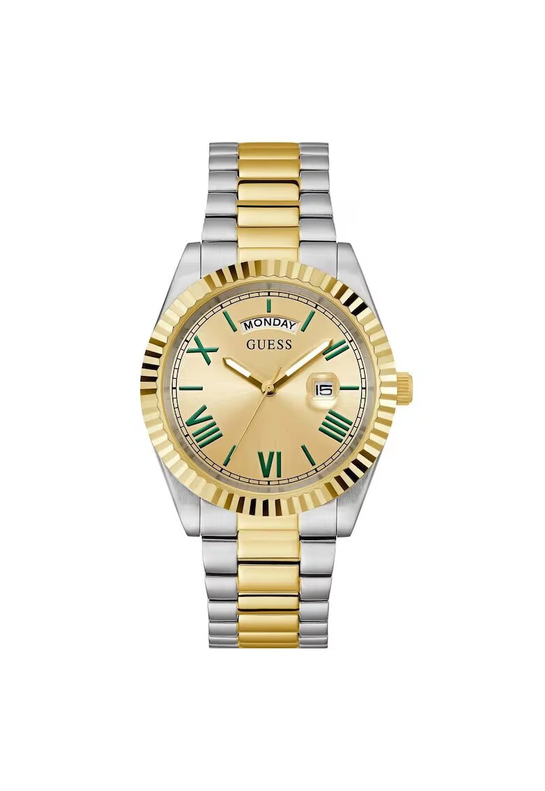 GUESS Ceas barbatesc model GW0265G14 - mecanism Quartz - carcasa aurie - curea argintie - 42mm - 5ATM
