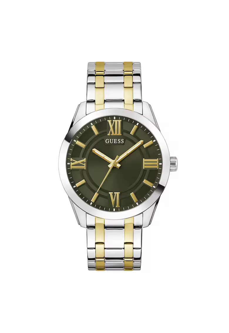 GUESS Ceas barbatesc model GW0893G1 - 44 mm - carcasa din otel - curea din otel - gri metalizat - rezistent la apa 5 ATM