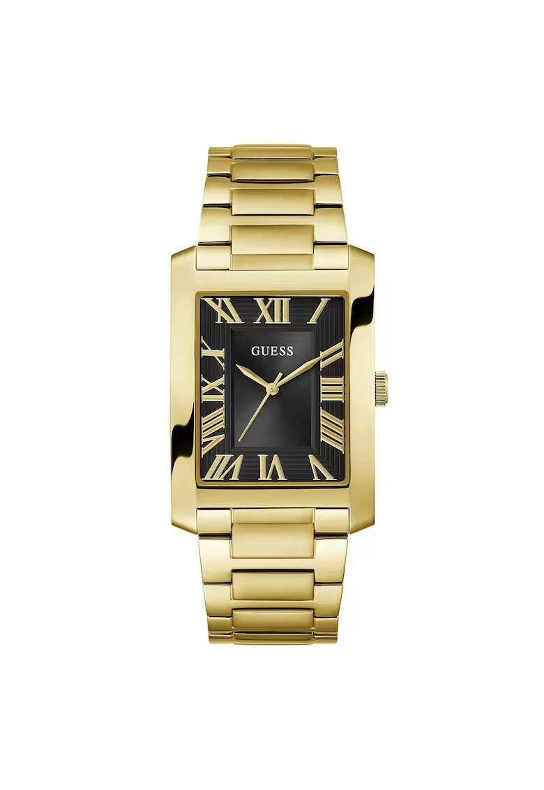 GUESS Ceas barbatesc model GW0896G2 - mecanism Quartz - carcasa neagra - curea din otel aurie - 34mm