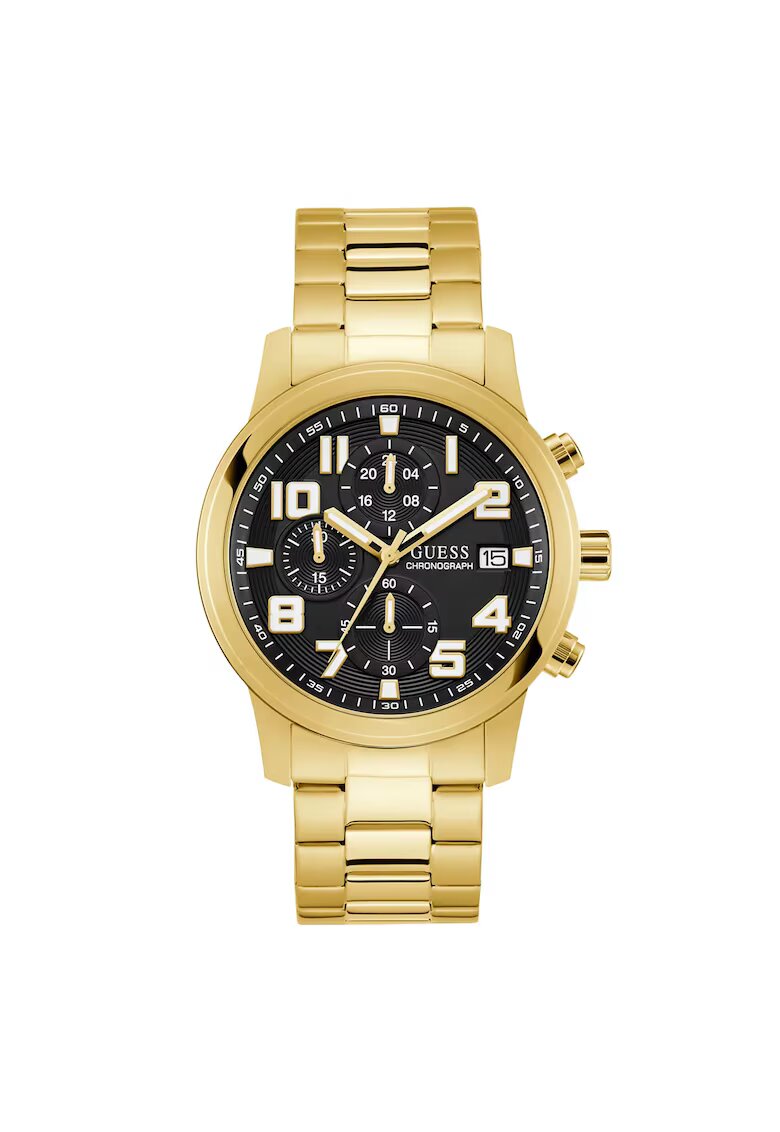GUESS Ceas barbatesc model GW0917G2 - carcasa 44mm - curea din otel - culoare aurie - mecanism quartz - rezistenta la apa 5 ATM