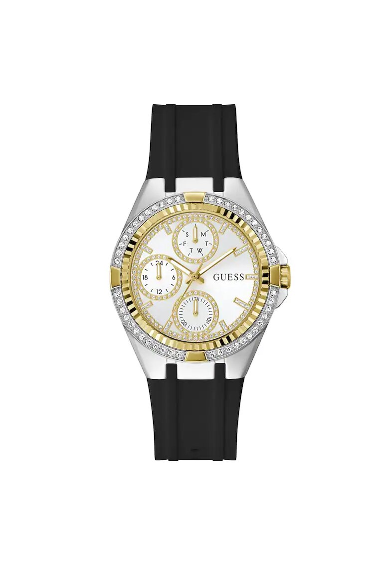 GUESS Ceas dama GW0879L1 - 39mm - curea silicon - negru/auriu - mecanism quartz - rezistent la apa 3 ATM