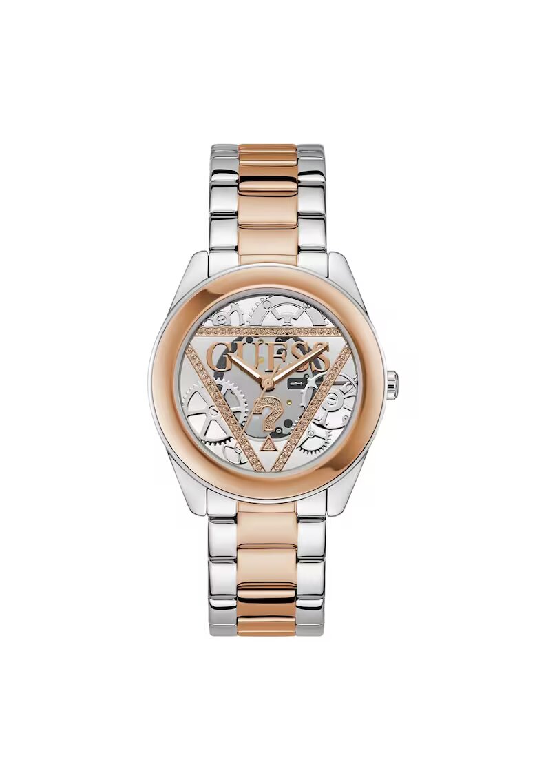 GUESS Ceas dama U1421L2M 40mm otel - curea roz aurie - mecanism quartz - rezistent la 3 ATM