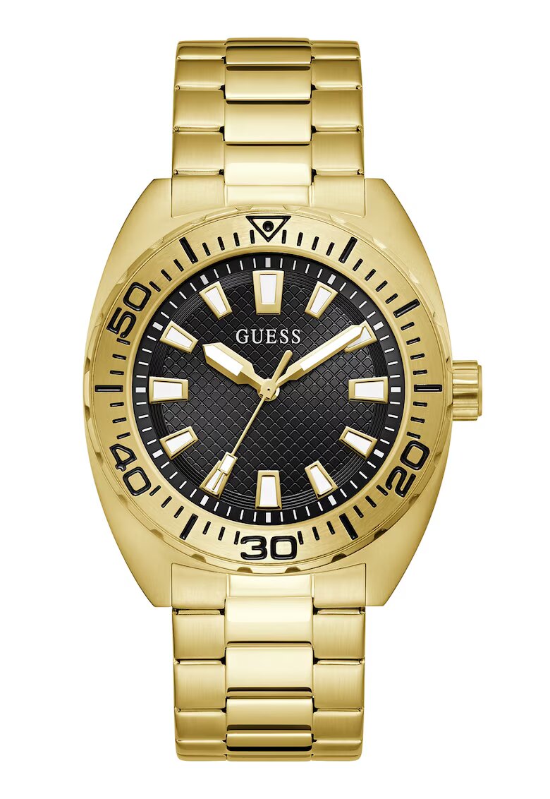 GUESS Ceas quartz cu logo East - Auriu
