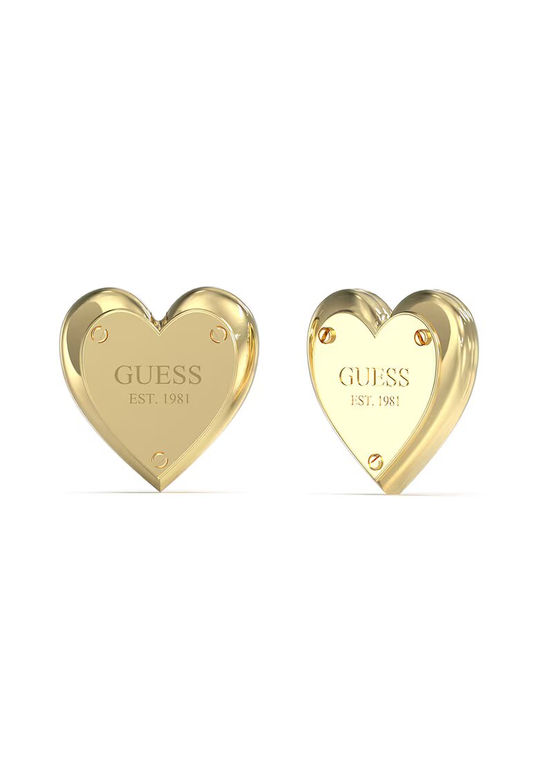 GUESS Cercei in forma de lacat inima - Auriu/Argintiu
