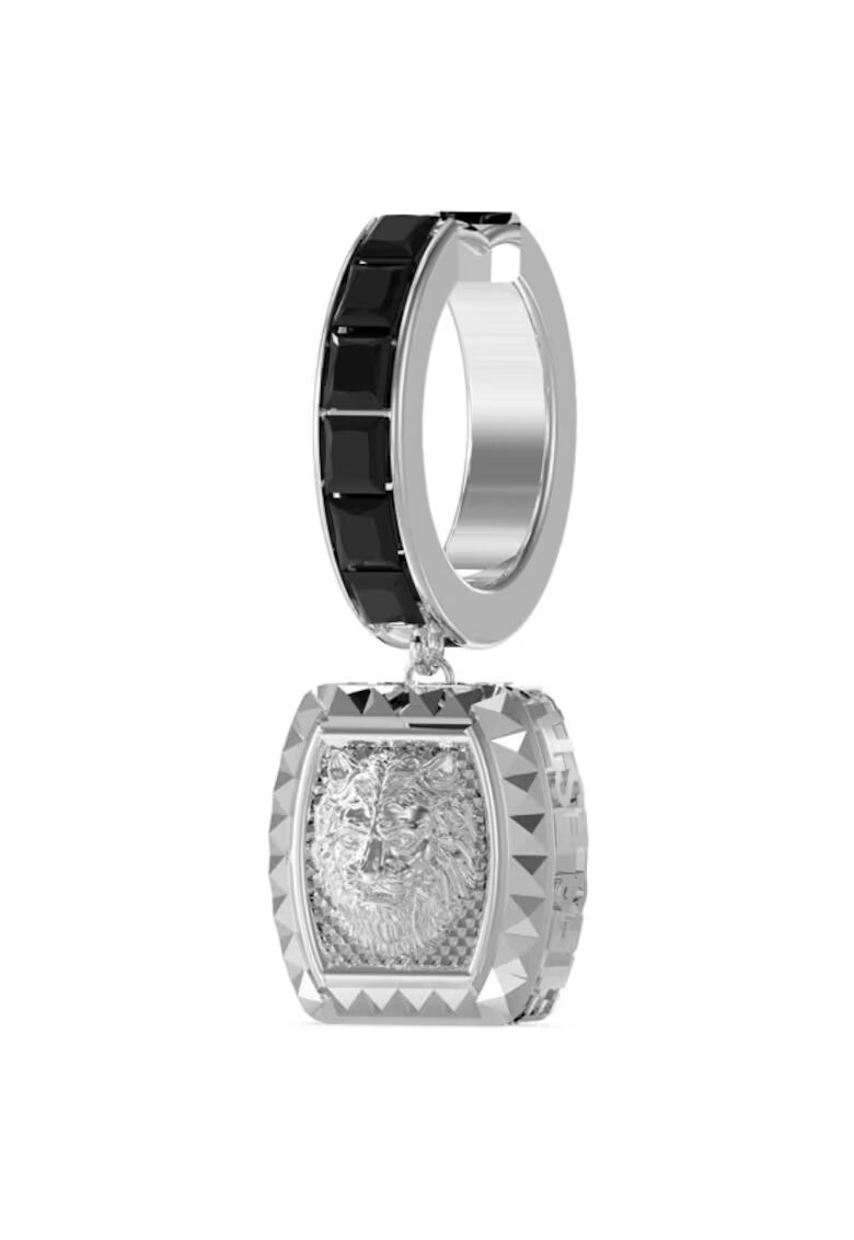 GUESS Cercel Lion King JUME05006JWSTT-U - Argintiu - Negru